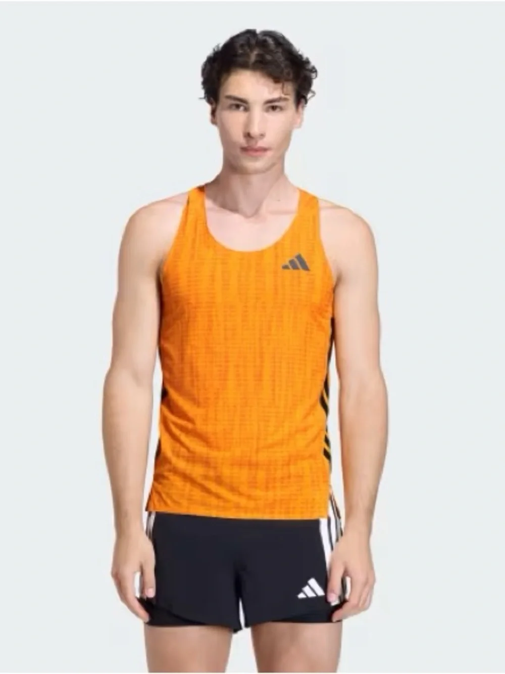 New Adidas Adizero Running Singlet Tangerine Orange Men’s Size Medium KC7923